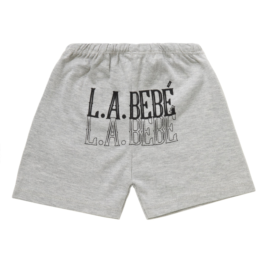 L.A. BEBÉ - Heather Grey Vintage Wash Shorts