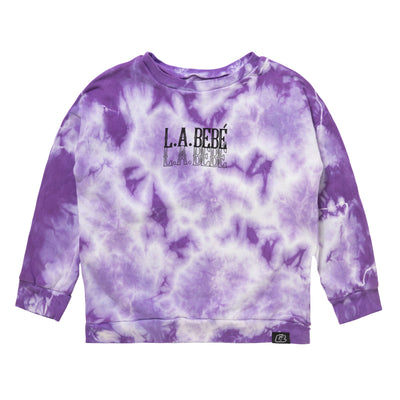 L.A. BEBÉ - Purple Tie Dye - Crew Sweatshirt
