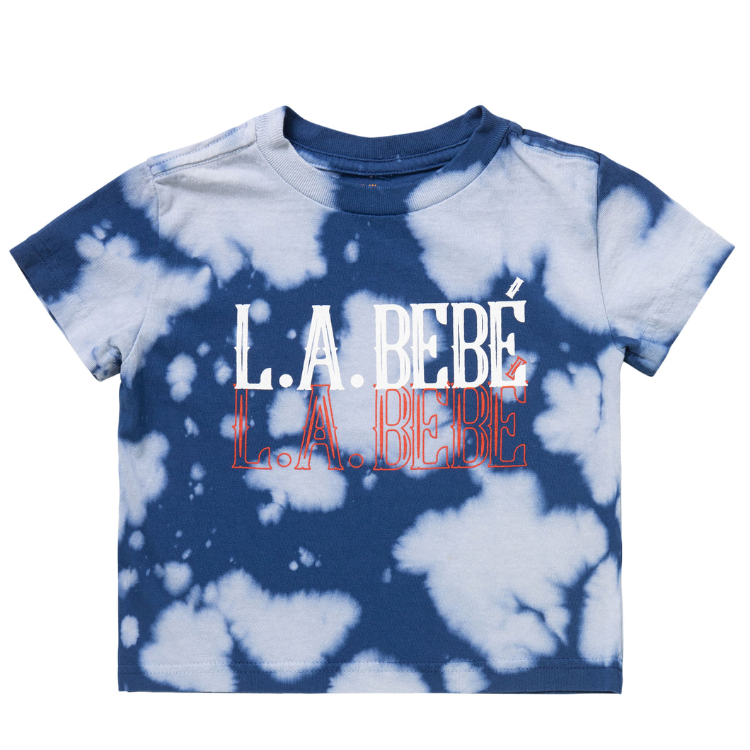 L.A. BEBÉ Custom Blue Tie Dye Tee