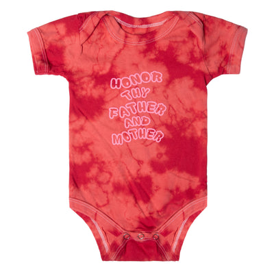Honor Thy Father and Mother - Onesie - Red