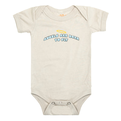 Angels Are Born To Fly - Onesie - Oatmeal