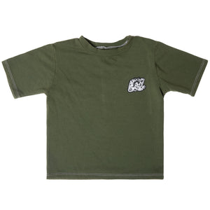 Lil in Los Angeles - "Lil" Paisley Logo Tee - Olive